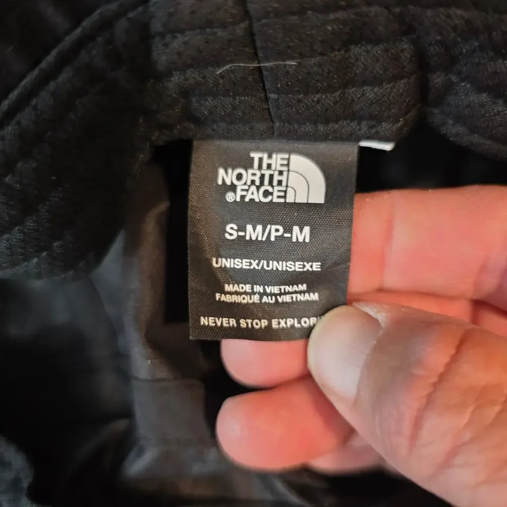 The North Face Black Spellout Brim Bucket Hat Unisex Small / Medium